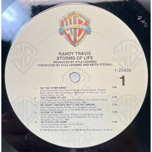 Randy Travis Storms Of Life Vinyl LP Country 1986 Warner Brothers 1-25435 - Picture 2 of 6